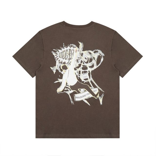 Travis Scott cactus jack tee brown black