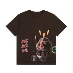 Travis Scott cactus jack never backward tee brown