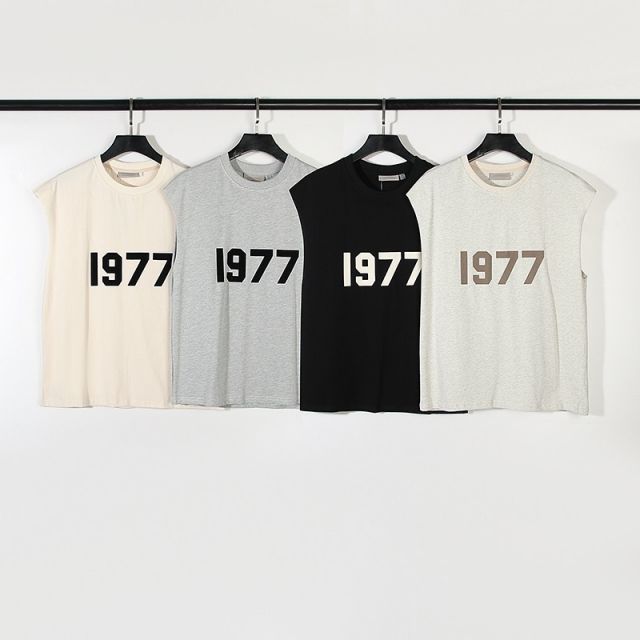 Fear of God Fog Essentials 1977 Tank Top Beige Black Gray