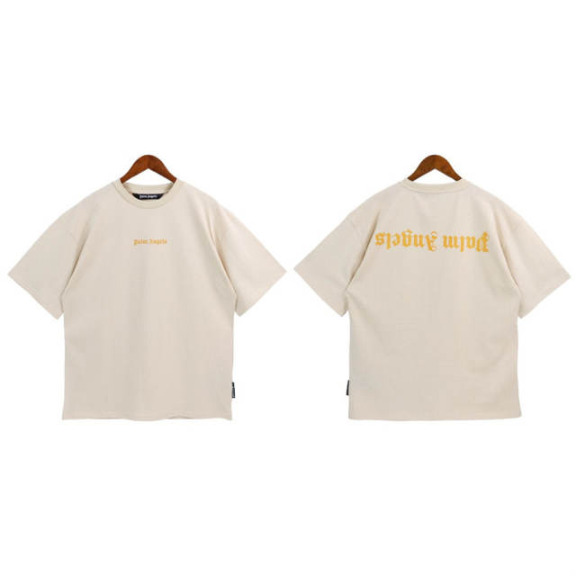 Palm Angels Clean Fits Upside-Down Letter T-Shirt Blue Khaki