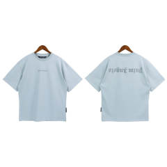 Palm Angels Clean Fits Upside-Down Letter T-Shirt Blue Khaki
