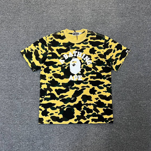1:1 Quality Bape Camo Small Ape Head T-Shirt  (Blue Green Yellow Red Purple)
