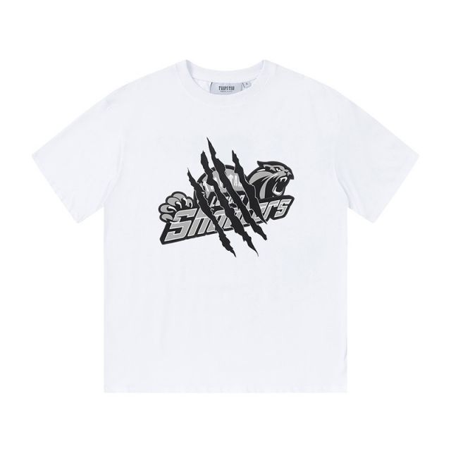Trapstar panther paw prints tee black white