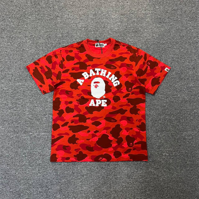 1:1 Quality Bape Camo Small Ape Head T-Shirt  (Blue Green Yellow Red Purple)