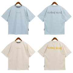Palm Angels Clean Fits Upside-Down Letter T-Shirt Blue Khaki