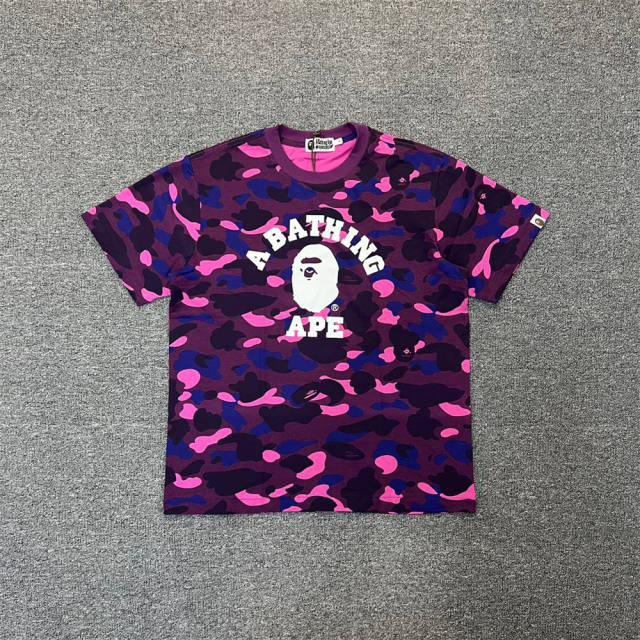 1:1 Quality Bape Camo Small Ape Head T-Shirt  (Blue Green Yellow Red Purple)