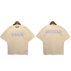 Palm Angels Flame T-Shirts Black Yellow Beige