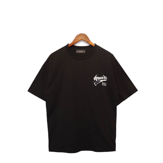 Faded Letters T-Shirts Black Blue White