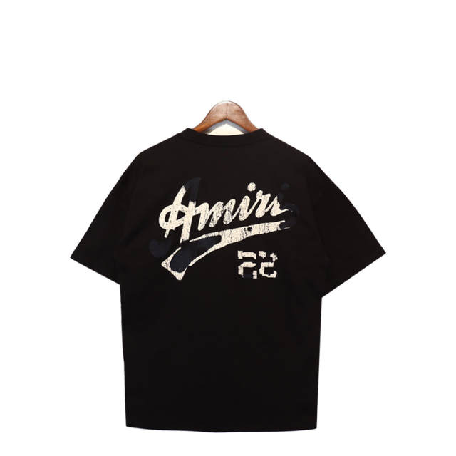 Faded Letters T-Shirts Black Blue White