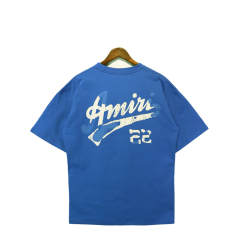 Faded Letters T-Shirts Black Blue White