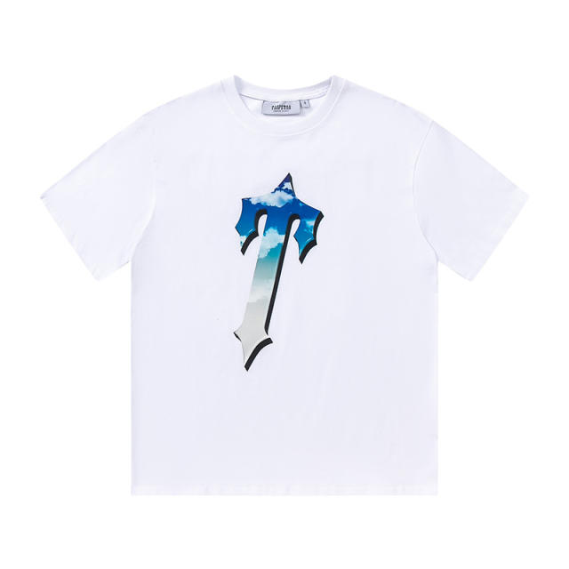 Trapstar Blue Sky T Logo T-Shirt Black White