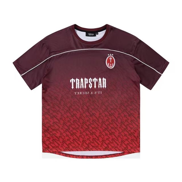 Trapstar 22 Monogram Football Jersey (Black Red Gray)