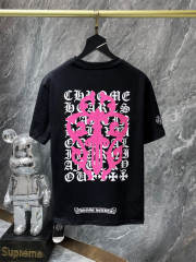 Chr0me Hearts Pink Sword Full Fonts T-Shirt White Black