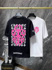 Chr0me Hearts Pink Sword Full Fonts T-Shirt White Black