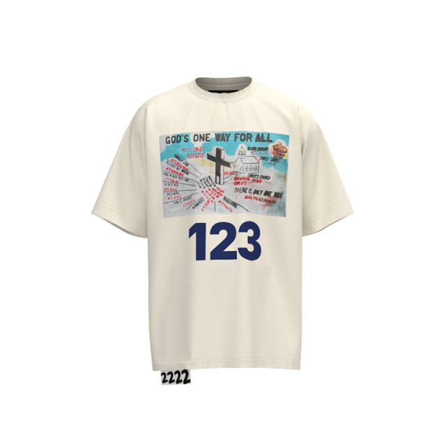 RRR123 x MRKT Pop Up Cross T-Shirt Black Beige