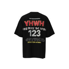 RRR123 x MRKT Pop Up Cross T-Shirt Black Beige