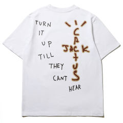 Travis Scott Cactus Jack Match Men T-Shirt Black White