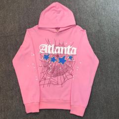 Spider Atlanta Stars Pink Hoodie Pants Tracksuit