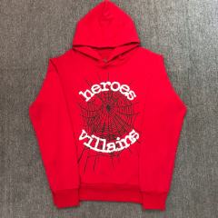 Spider Heroes ViIIains Hoodie Pants Tracksuit Black Red