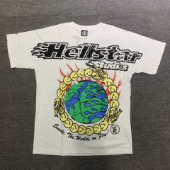Hellstar Studios Globe Smile Earth T-Shirt Tee Black White