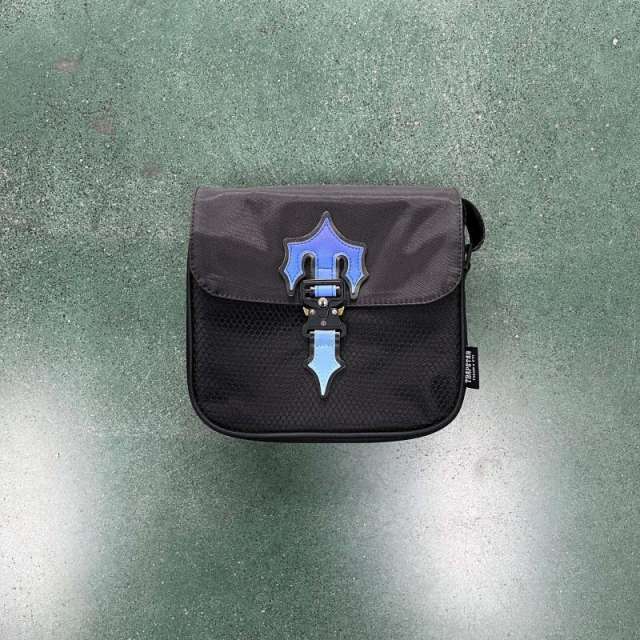 Trapstar Blue Logo Shoulder Messenger Bag