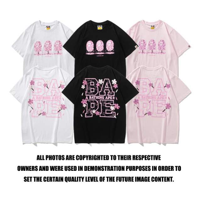 Bape A Bathing Ape Sakura T-Shirt Black Pink White