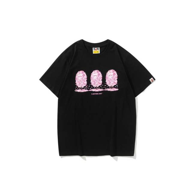 Bape A Bathing Ape Sakura T-Shirt Black Pink White
