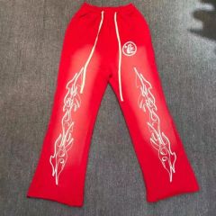 1:1 Quality Hellstar studios red yoga flare pants