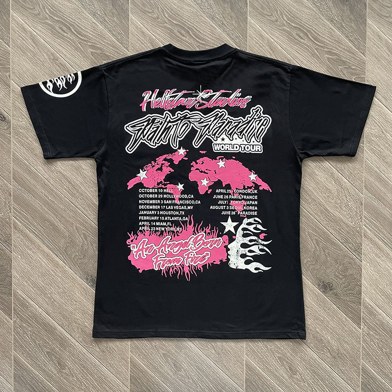 Hellstar Studios Path to Paradise Angle Baby Tee TShirt Black