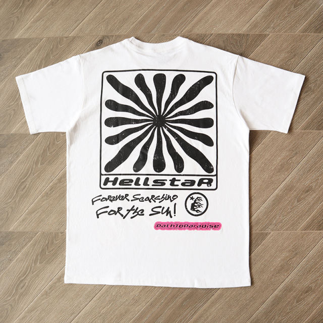 Hellstar Studios 23SS FOR THE SUN TEE T-Shirt Black White