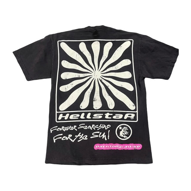 Hellstar Studios 23SS FOR THE SUN TEE T-Shirt Black White