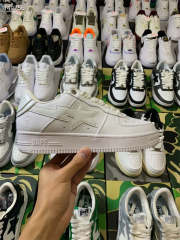 Bape Sta Bapesta Pure White Shoes Sneakers Women Men