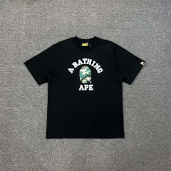 1:1 Quality Bape A Bathing Ape Classic Small Camo Logo T-Shirt Black White