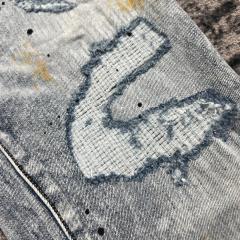 1:1 Quality PURPLE BRΑND Light Indigo Denim Destroy Jeans 23SS Jeans Men P002 Slim