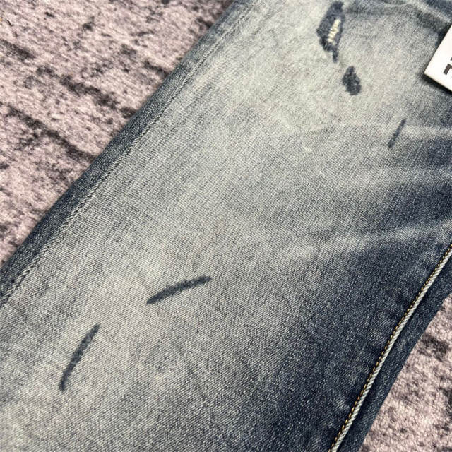 1:1 Quality PURPLE BRΑND Mid Indigo Denim Jeans 23SS Pants Men P002 Slim