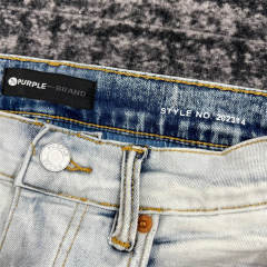 1:1 Quality PURPLE BRΑND Light Indigo Denim Jeans 23SS Pants Men P002 Slim