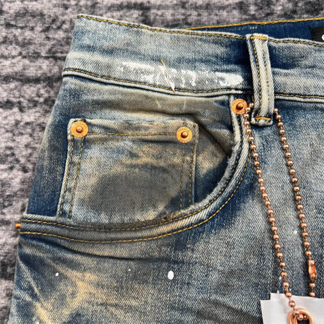 1:1 Quality PURPLE BRΑND Distressed Dirty Denim Jeans 23SS Pants Men P002 Slim