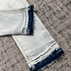 1:1 Quality PURPLE BRΑND Light Indigo Denim Jeans 23SS Pants Men P002 Slim