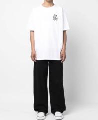 Maison Margiela MM6 6 Logo T-Shirt Black White