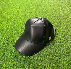 Black Leather Hat Cap