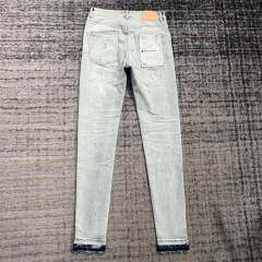 1:1 Quality PURPLE BRΑND Light Indigo Denim Jeans 23SS Pants Men P002 Slim