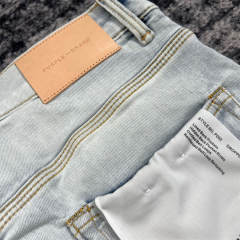 1:1 Quality PURPLE BRΑND Light Indigo Denim Jeans 23SS Pants Men P002 Slim