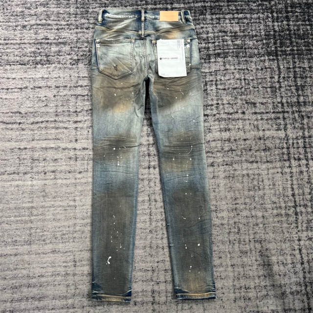 1:1 Quality PURPLE BRΑND Distressed Dirty Denim Jeans 23SS Pants Men P002 Slim