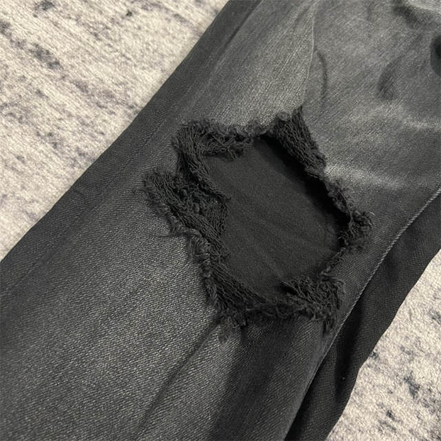 1:1 Quality PURPLE BRΑND Black Denim Jeans 23SS Pants Men P002 Slim