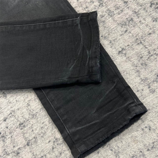 1:1 Quality PURPLE BRΑND Black Denim Jeans 23SS Pants Men P002 Slim