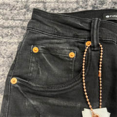 1:1 Quality PURPLE BRΑND Black Denim Jeans 23SS Pants Men P002 Slim