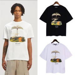 Palm Angels 23ss Beach Palm Tree T-Shirt White Black
