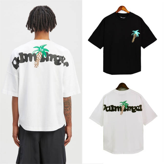 Palm Angels Handwriting Fonts T-Shirt Black White