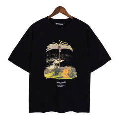 Palm Angels 23ss Beach Palm Tree T-Shirt White Black