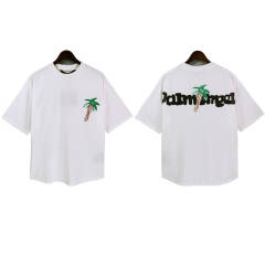Palm Angels Handwriting Fonts T-Shirt Black White
